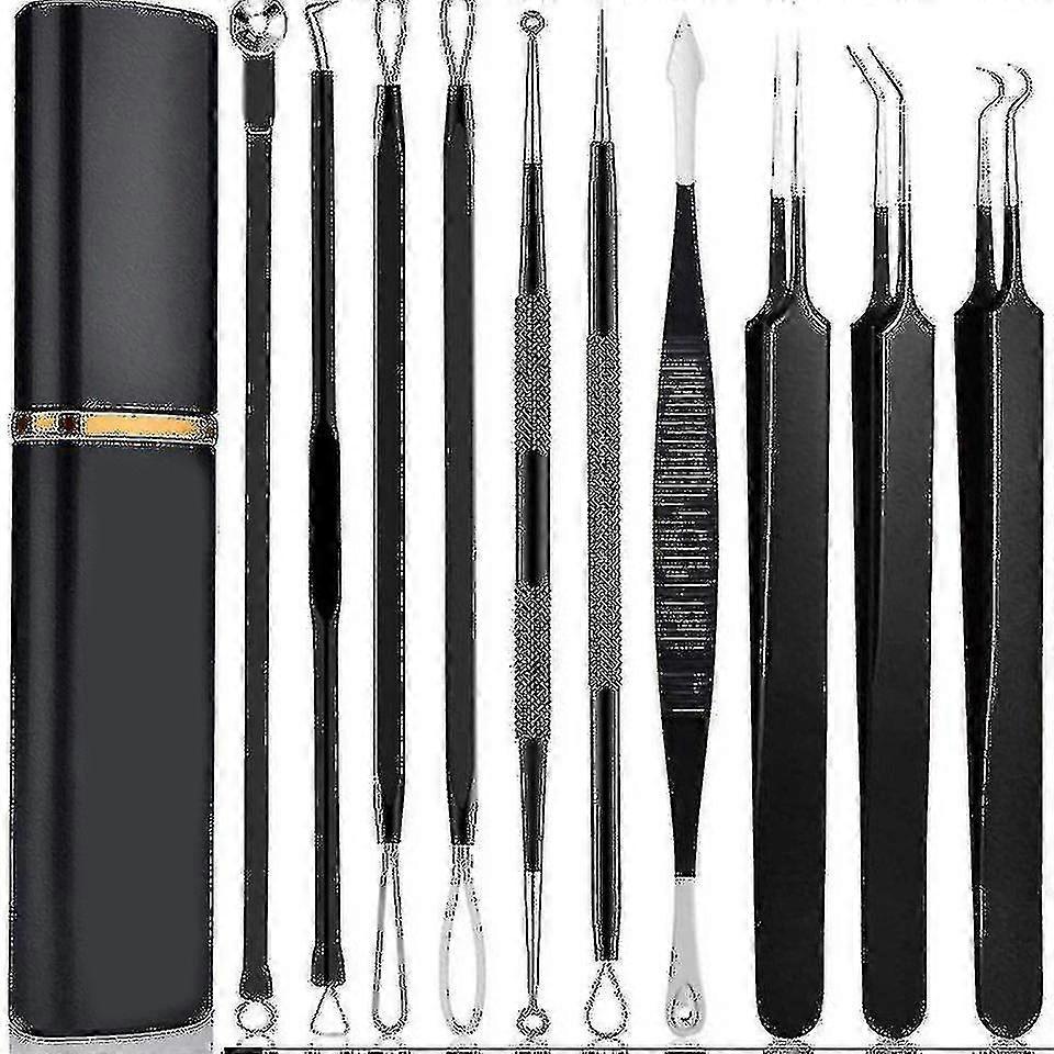 Pimple Popper Tool Kit,10 Pcs Professional Pimple Comedone Extractor Tool Acne Removal Kit