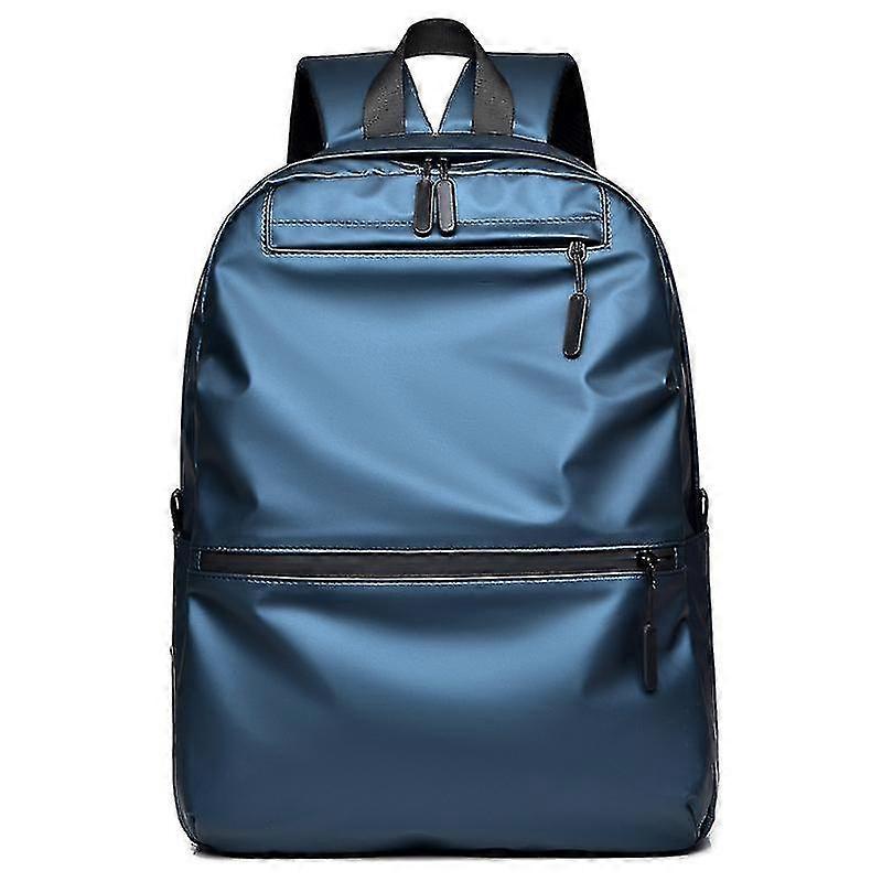 moda Texture Backpack Men Cross-border Student School Bag Casual Computer Backpack (azul)