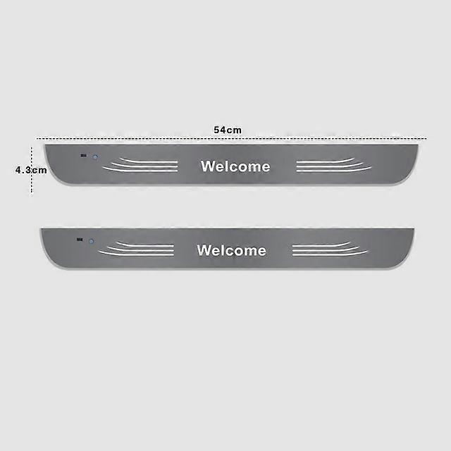 Customized Car Door illuminated Sill light Logo Projector Lamp USB Power Wireless LED Welcome Pedal Car Scuff Plate Pedal Light