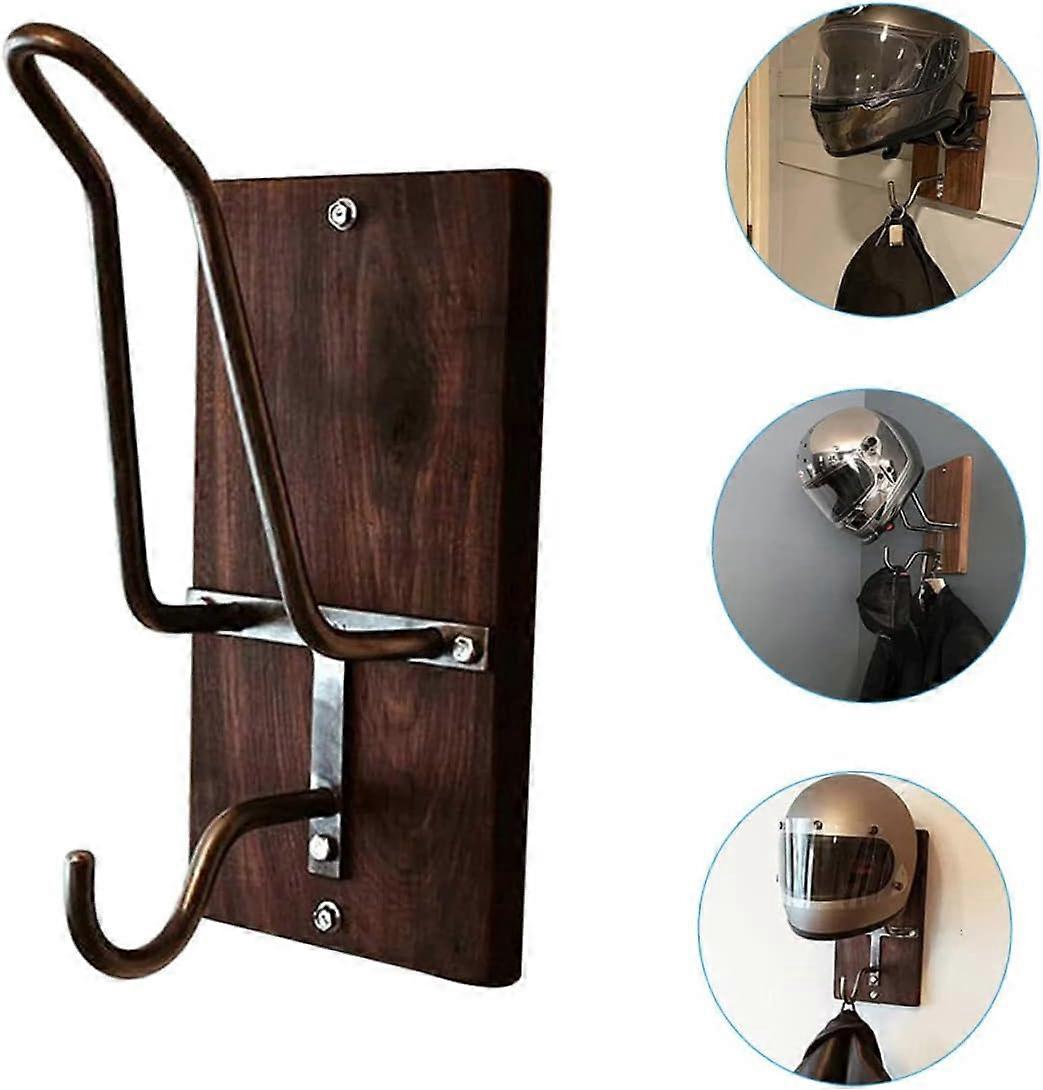 New Upgraded Helmet Hold Universal Wall-mounted Hats Wooden Metal For Coats Multipurpose Rack Display Stand And Jacket Hook