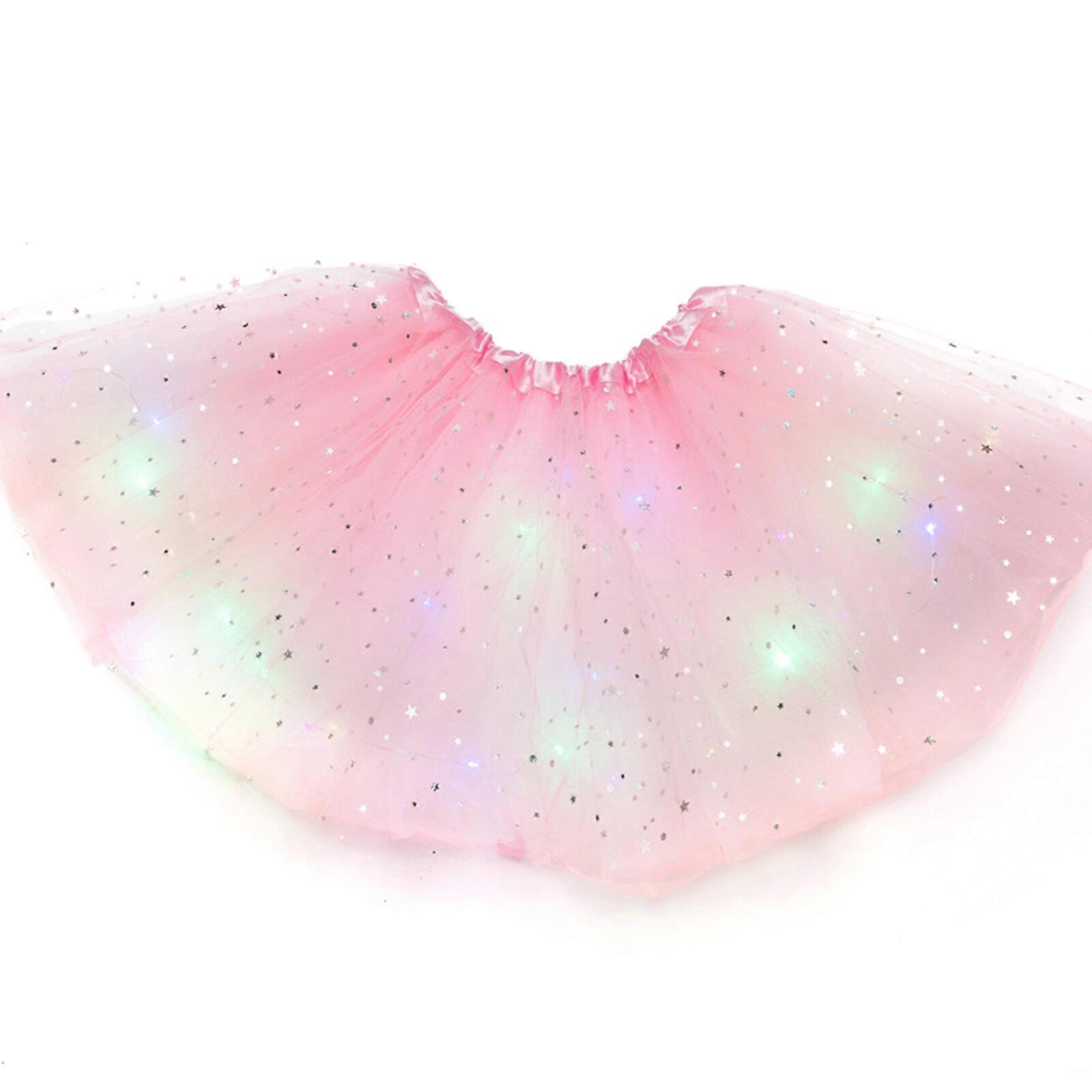 LED Light Up Glow Dance Tutu Skirt Fancy Party Ballet Dress,100% New