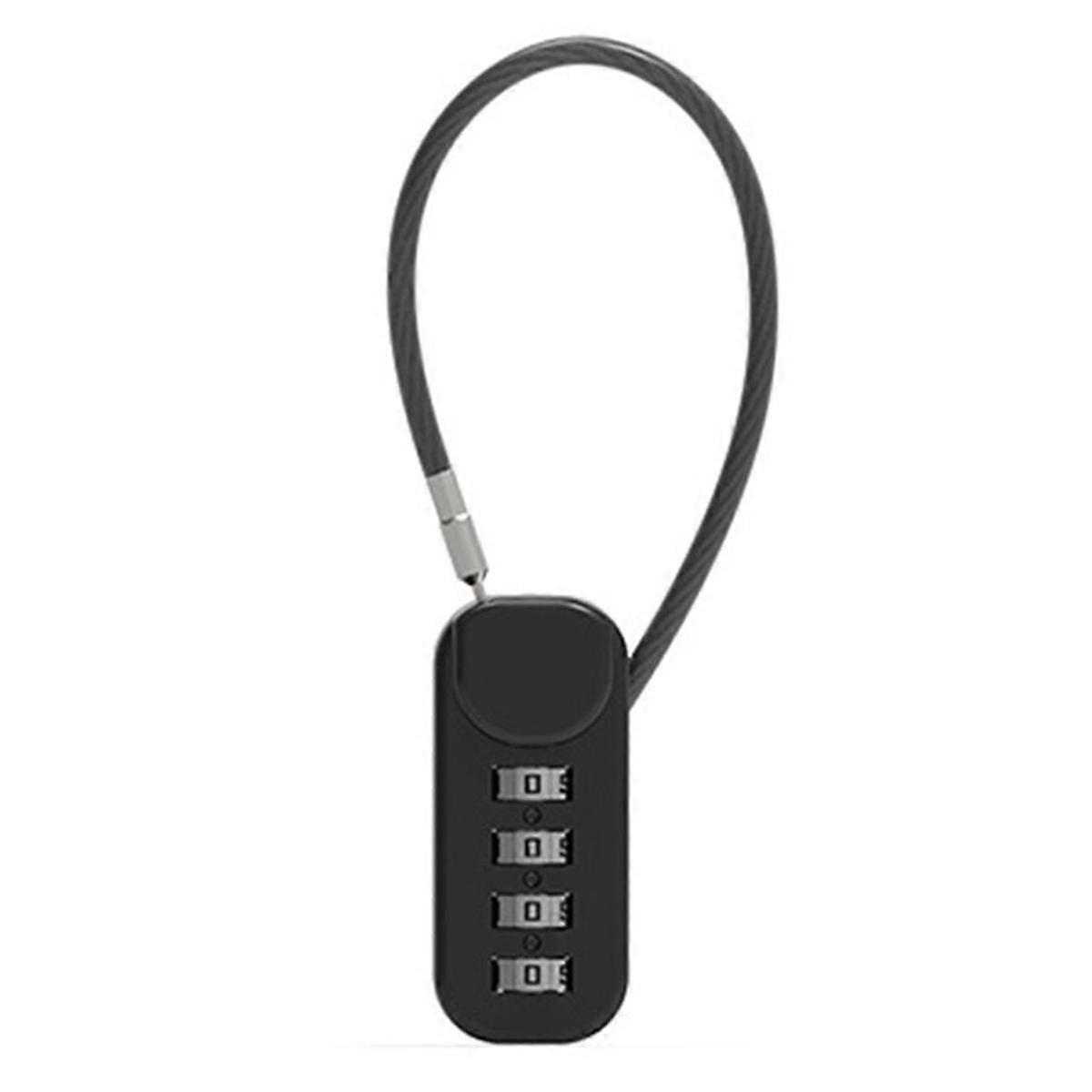 Lucchetto a combinazione di sicurezza nero Lucchetto a combinazione a 4 cifre Valigia antifurto in lega di zinco