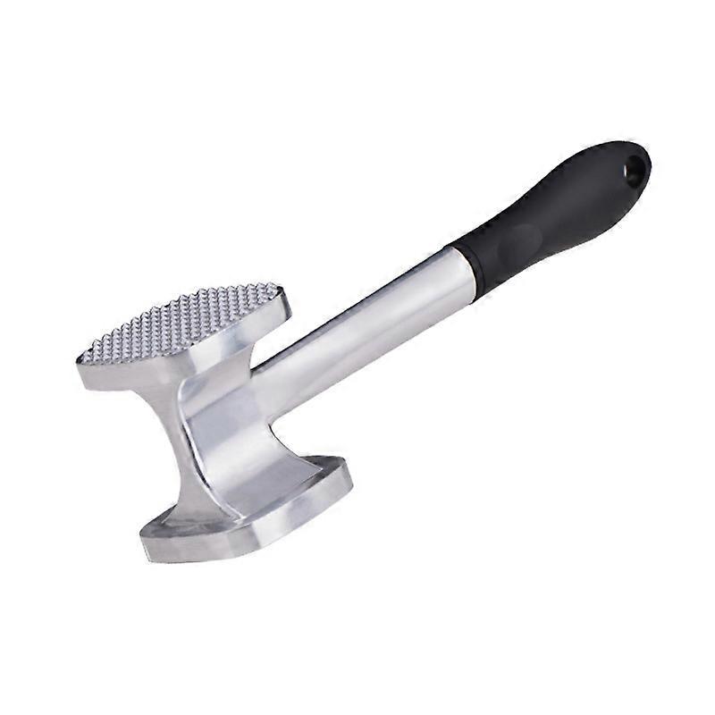 Meat tenderizing hammer with comfortable grip handle, kitchen double-sided meat mallet, heavy-duty meat hammer for tenderizing steak, beef and fish Cr