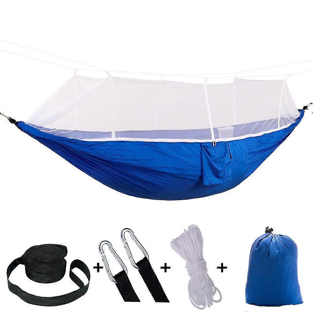 1-2 Person Portable Outdoor Camping Hammock with Mosquito Net High Strength Survival or Travel Portable Lightweight Hanging Bed