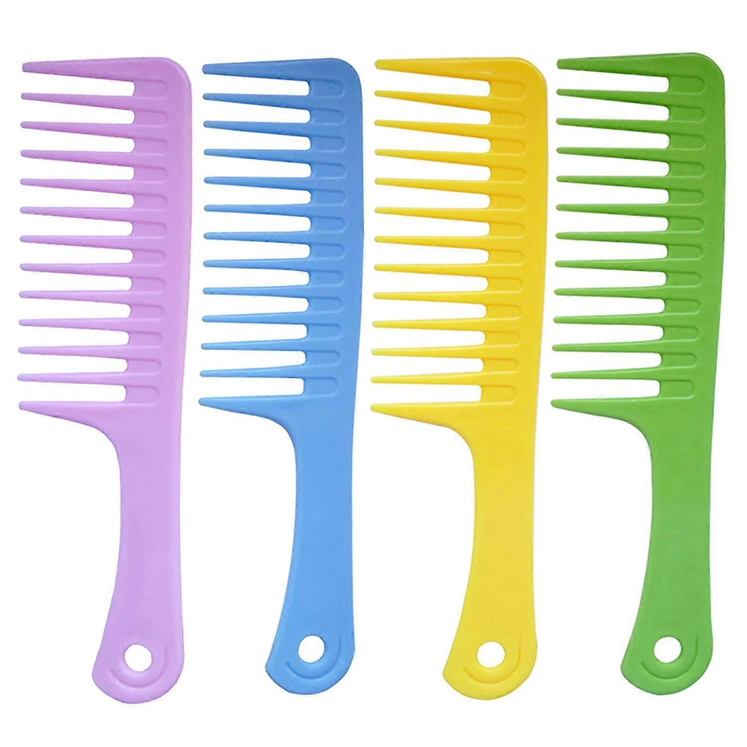 4 Pcs Wide Tooth Comb Detangling Hair Brush Wide Comb Detangler Comb Curl Comb, Best Styling Comb for Long, Wet or Curly Hair Improve Blood Circulatio