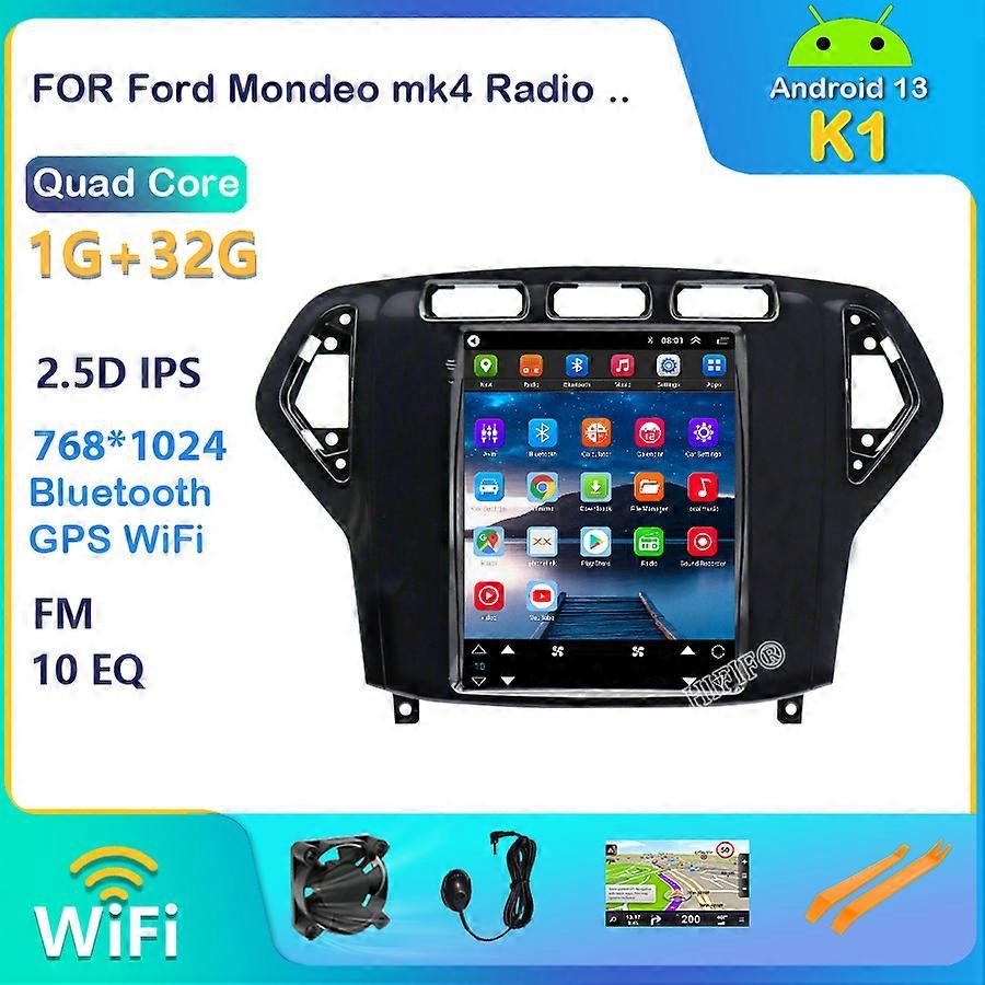 Android 13 Car Radio for Ford Mondeo mk4 Galaxy A/C 2007-2010 Multimedia Video 2Din 10.4" 4G WIFI GPS Carplay Navigation DSP