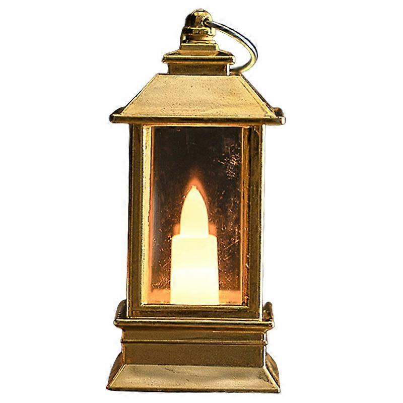 LED Lantern Retro Style Energy-saving Glare Free Shatterproof Battery Powered Flickering LED Candles Party Hanging Lantern Decor for Home JIKAIX