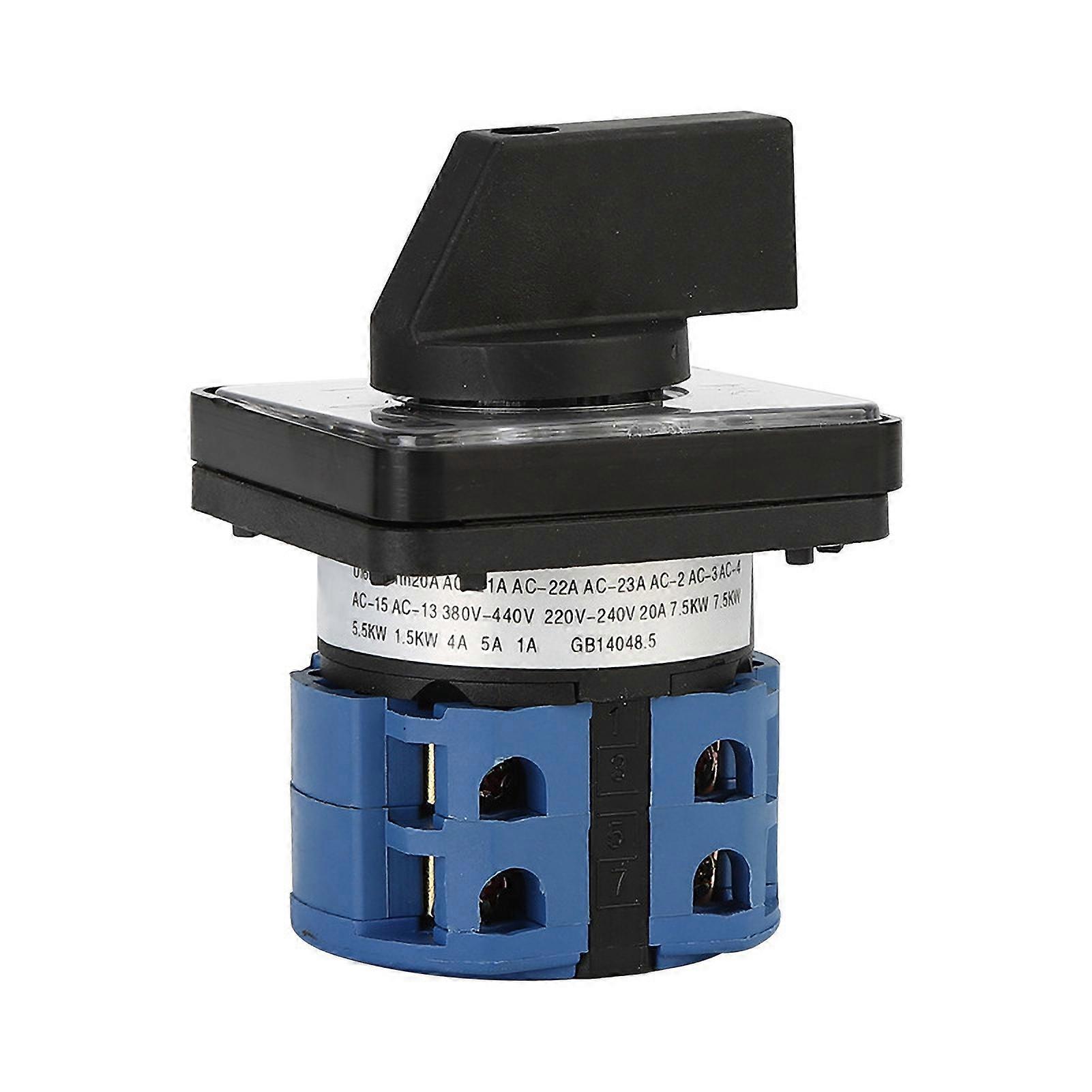 CA10-20 Elektriske forsyninger 8 terminaler Montering 20A 5 posisjoner roterende kambryter for hjemmet JIKAIX
