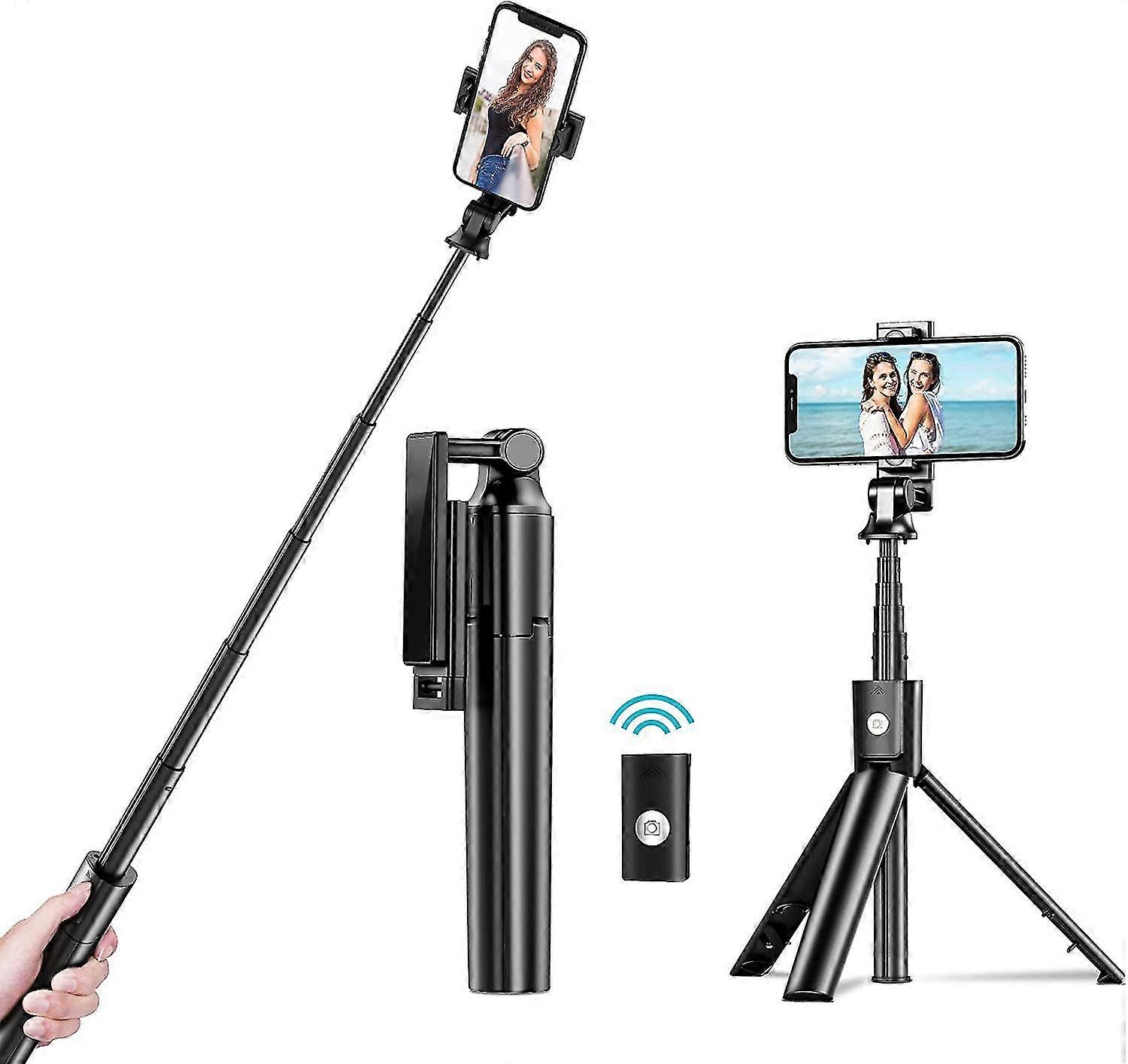Selfie Stick Tripod With Remote, Selfie Stick With Light, Extendable Cell Phone Tripod Bluetooth Selfie Stick