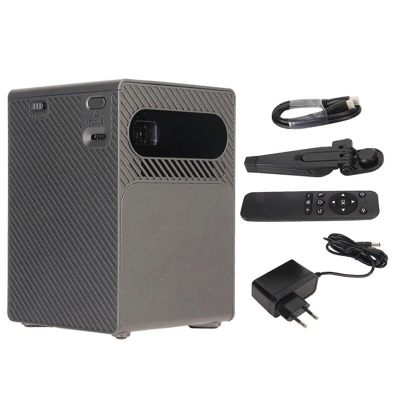 Proiettore DLP portatile supporta 3D 4K 2G 32G 5G WIFI correzione automatica della scala 1080p mini proiettore per Android 9.0 100240V spina UE grigio