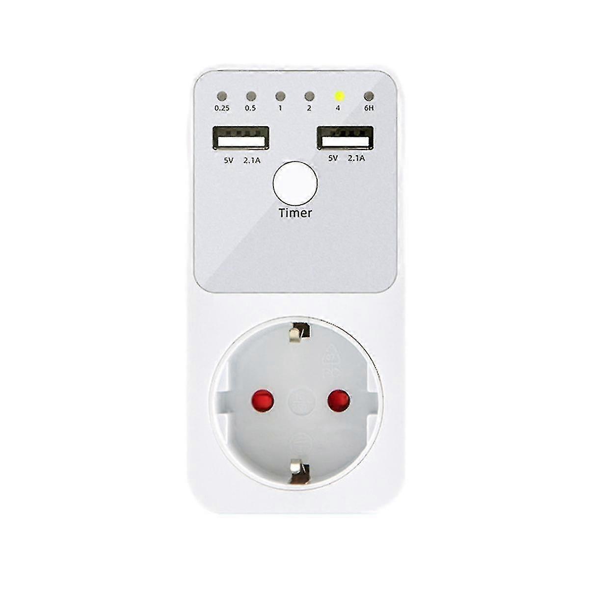 Intelligent Programmable Countdown Timer Socket Electrical 6hr Socket for Usb Interface Switch Eu P