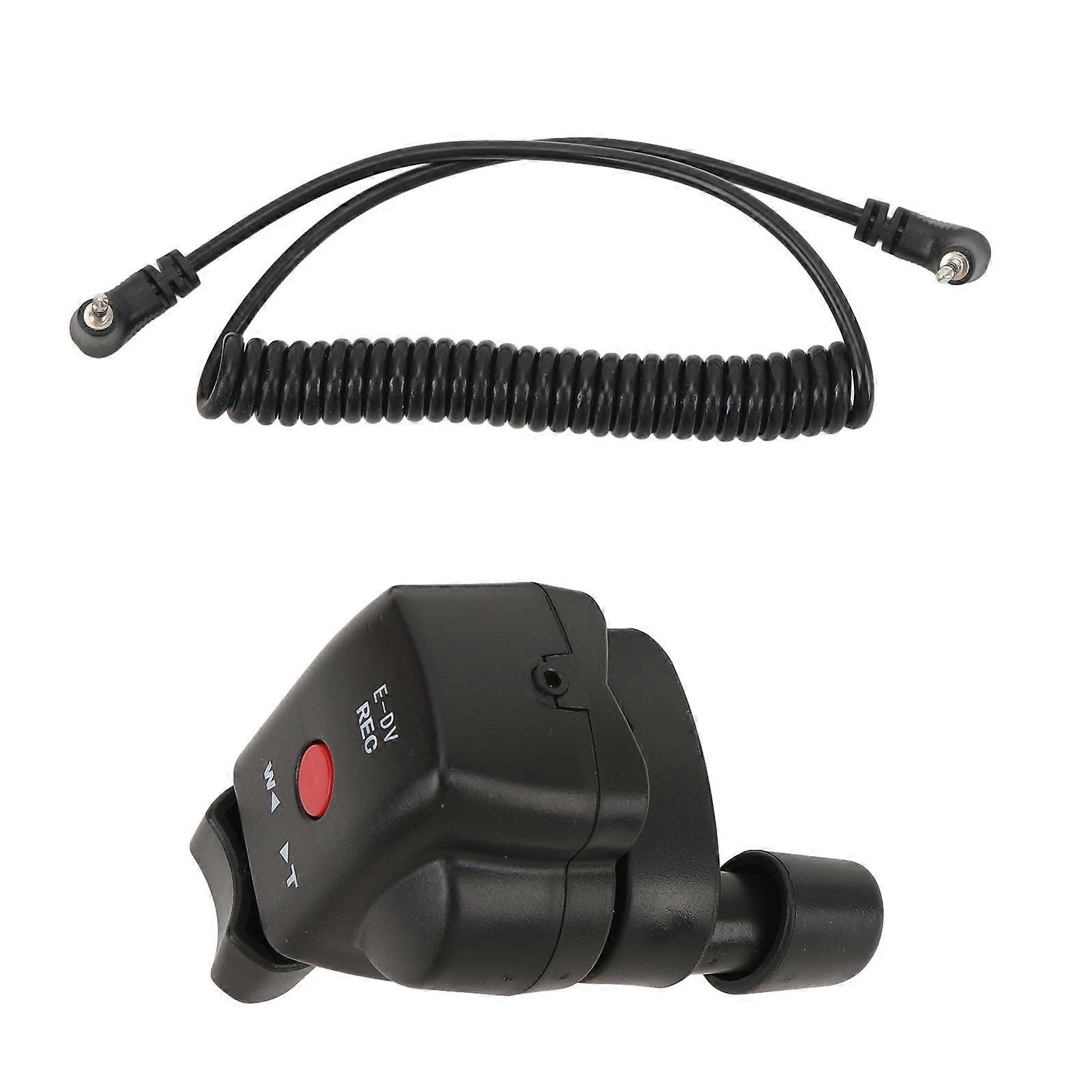 Camera Remote Control Wired Shutter Release Zoom Focus Controller Supports Sony Canon Panasonic Compact Design Easy Operation Durable Material Blac