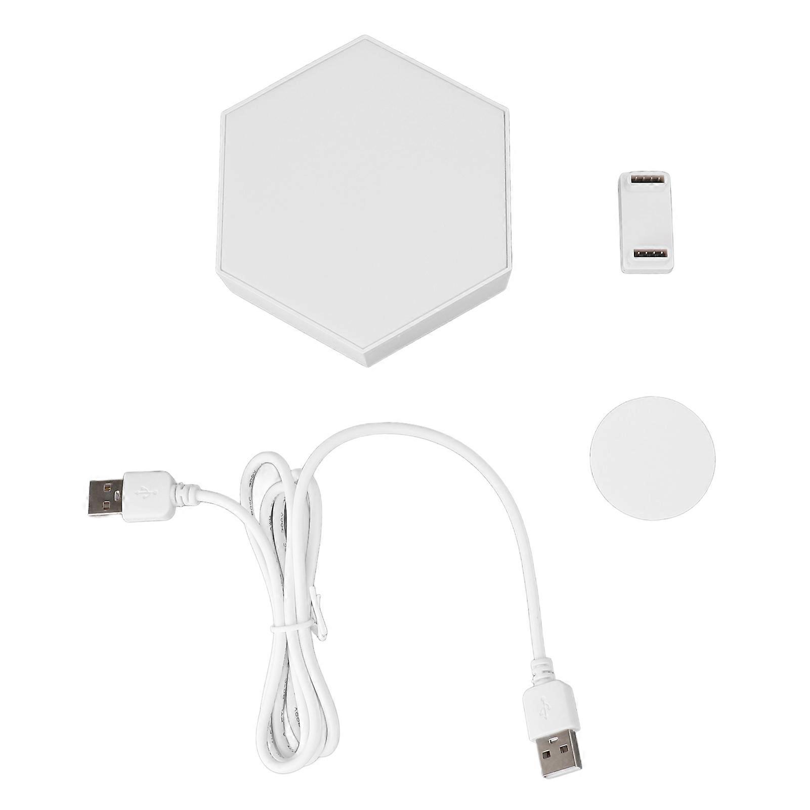 Hexagon LED Wall Light Touch Control LED Lights Panel USB Power Supply for Bedroom Game Room Background Decor 3 Colors