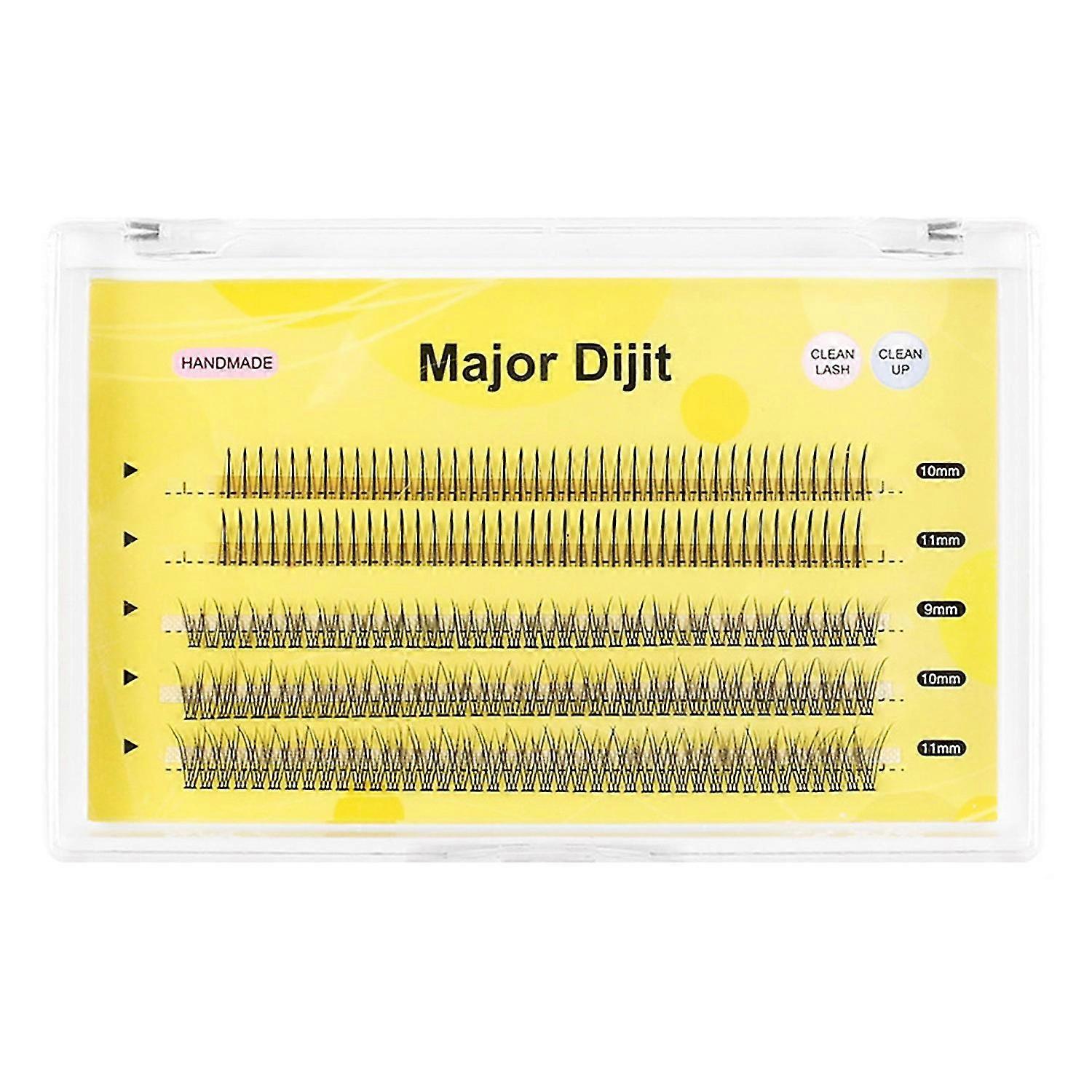 Major Dijit False Eyelashes Clusters 5 Rows Mixed Segement Design Lightweight Natural DIY Makeup Eye