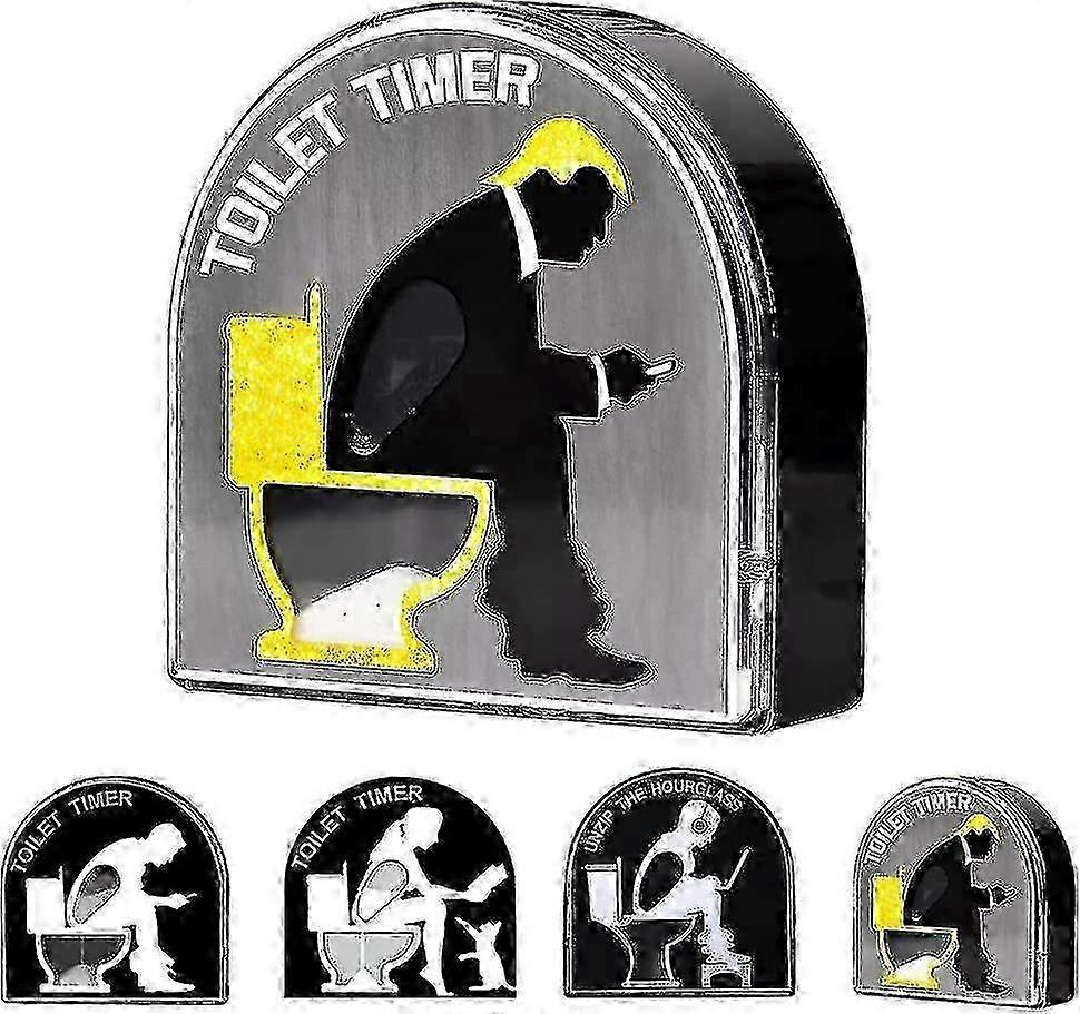 トイレタイマー5分トイレ砂時計サンドタイマーギャグギフトサンドクロックバスルームとトイレのサンドグラスのための面白いプリント付きTビューを確立する