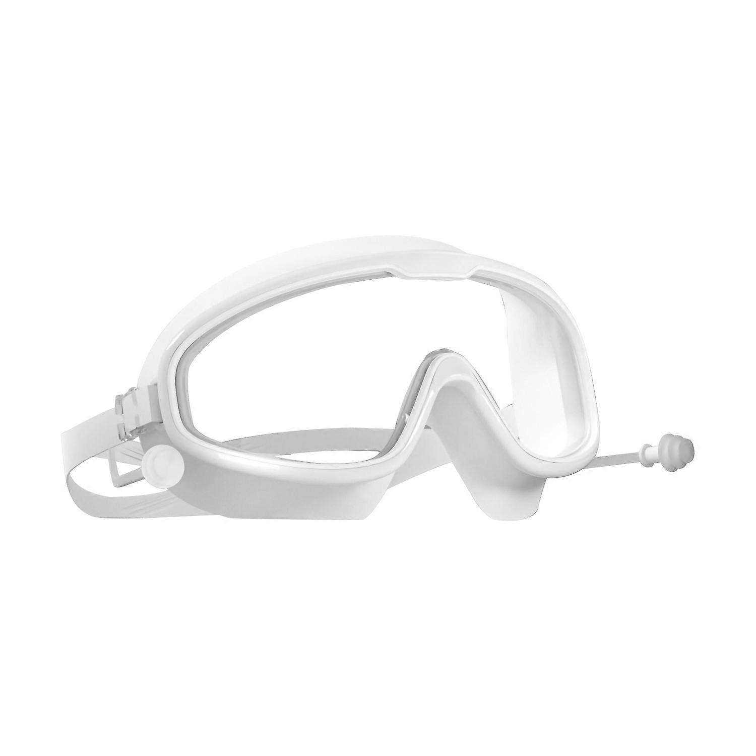 Unisex Swimming Goggles Clear Vision Leakproof Anti-fog Large Frame Elastic Strap Anti-slip