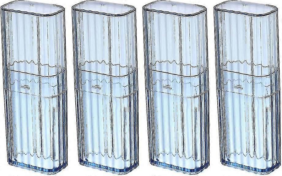 Seyahat için 4 Adet Pamuklu Çubuk Tutucu Mini Seyahat Çubuk Kutusu Makyaj Süngeri Pamuk S için Pamuklu Çubuk Kutusu