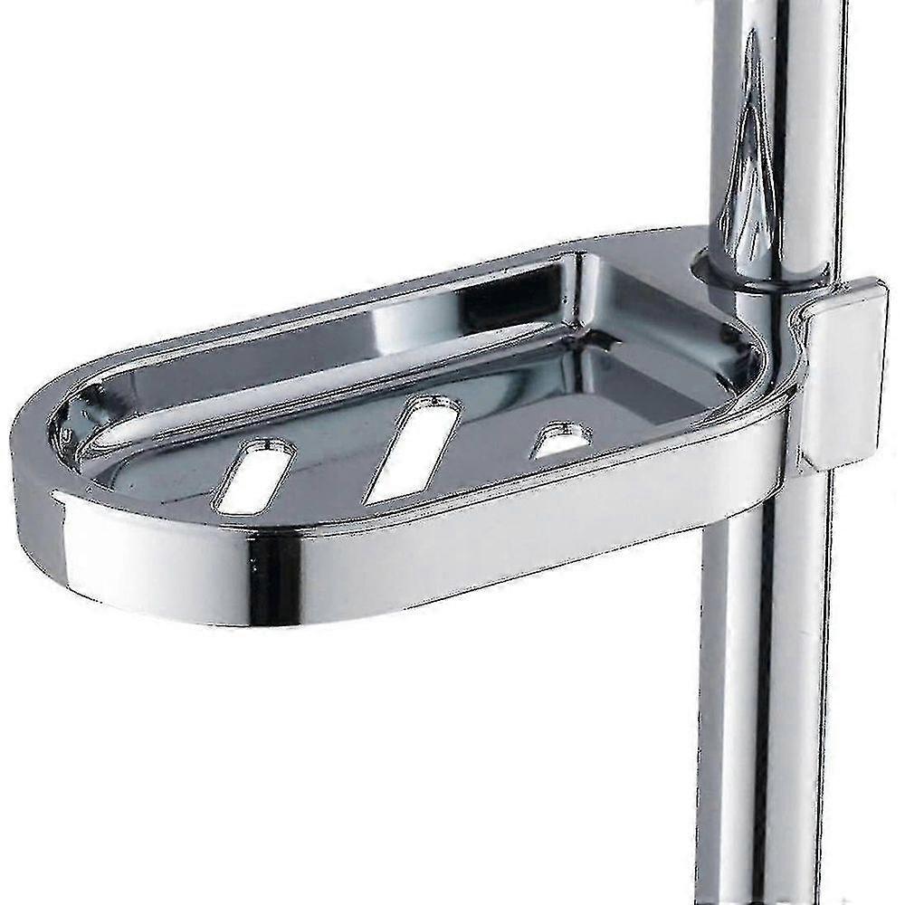 2 Pieces Soap Dish Holder Adjustable Soap Holder For Shower Rail Slide