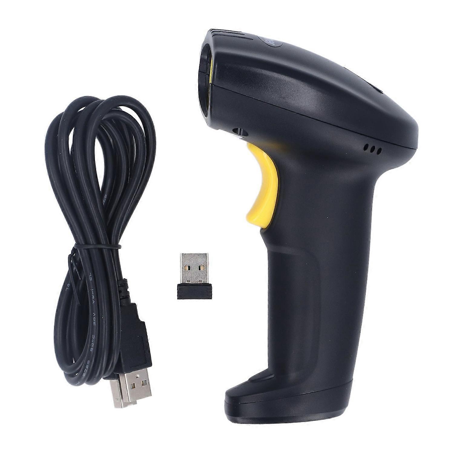 1D Wireless Barcode Scanner Bluetooth 2.4G USB 2 in 1 Portable Code Reader for Supermarket Cashier E