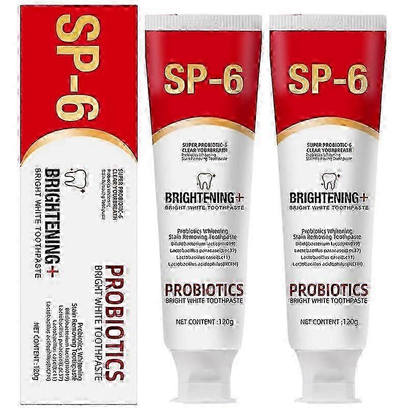 Sp-6 Probiotic Toothpaste Removing Sp6 Enzyme Toothpaste Teeth  2pcs