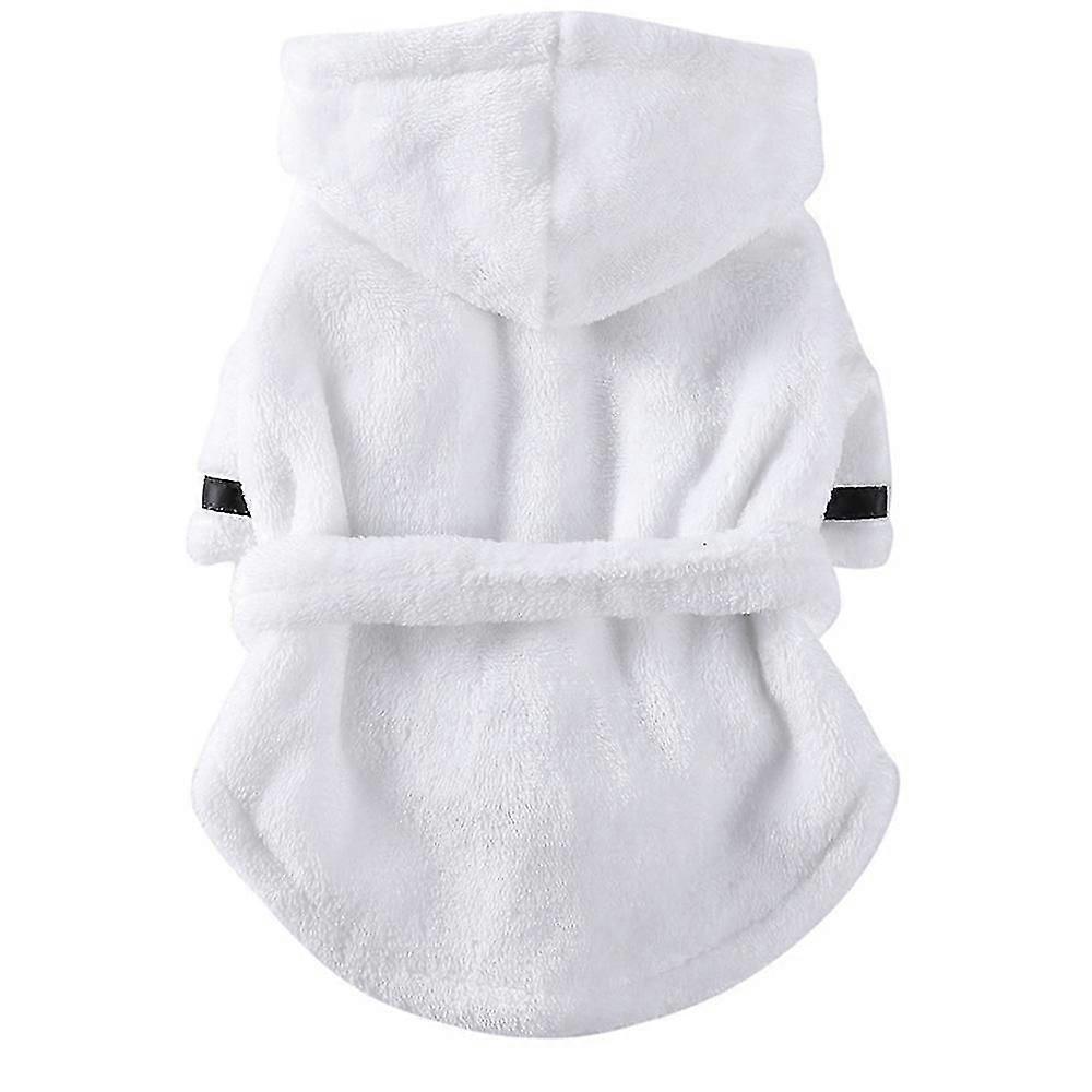 Puppy Robe Dog Dry Towel Robe With Hood And Belt, Easy To Wear,1533