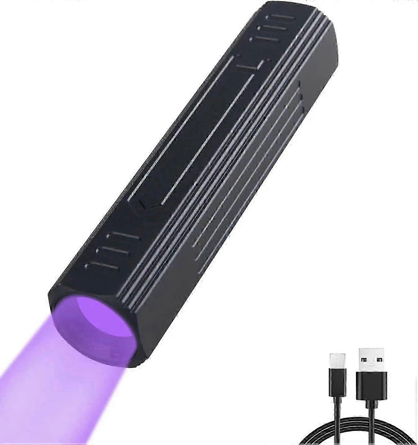 UV365nm Rechargeable, Professional UV Torch with Black Filter LED Black Light Torch for Resin Curing/HAVC Oil Spill/Rock/Mineral (Built-in Rechargeabl