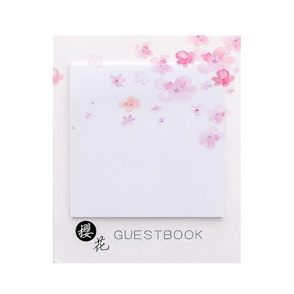 30 Sheets Lovely Sakura Notepad Oriental Cherry Sticky(Flying Sakura Around)
