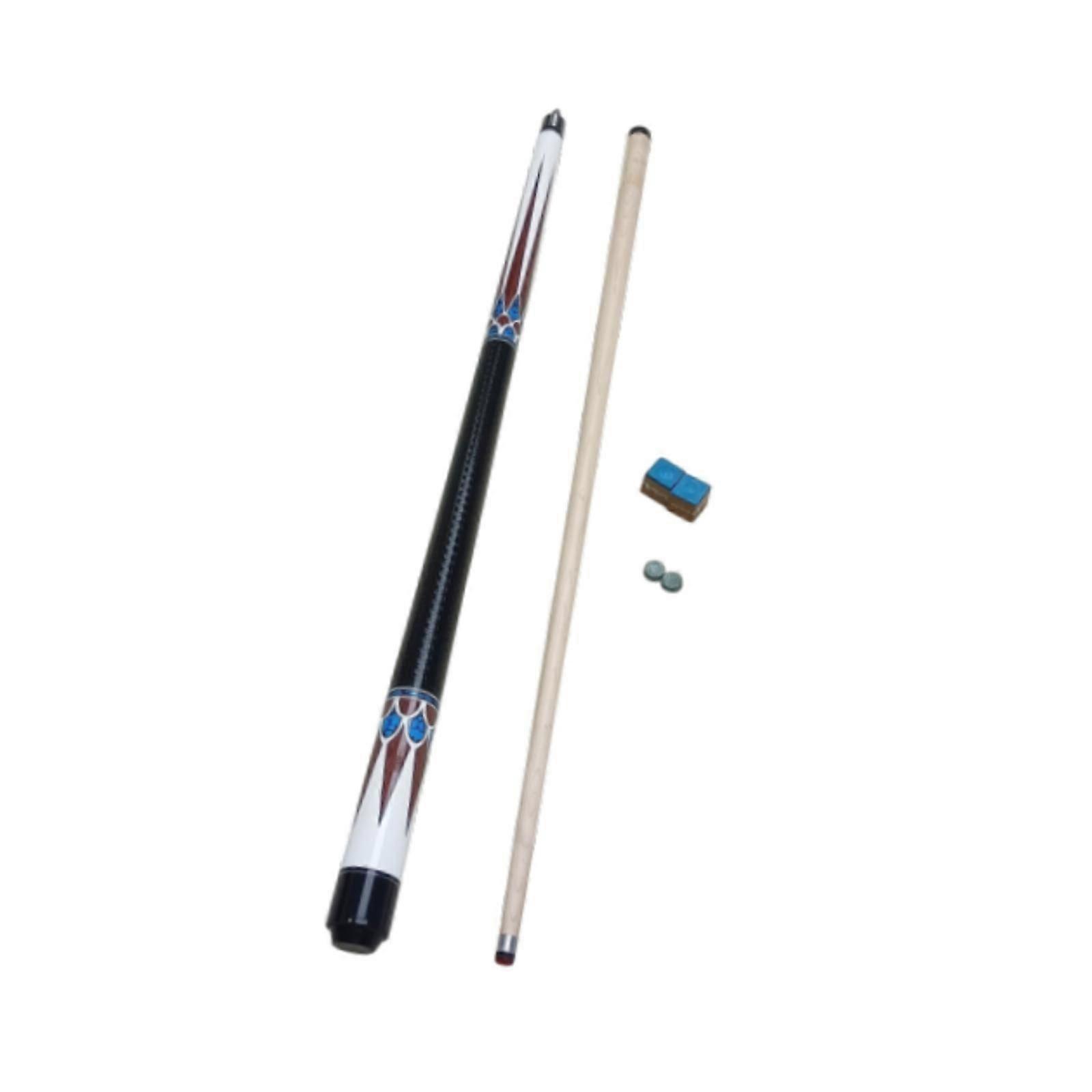 Pool Queue Stick Tragbar 1/2 Holz für Wettkampftraining Übung Queue Schlägerkopf 9mm