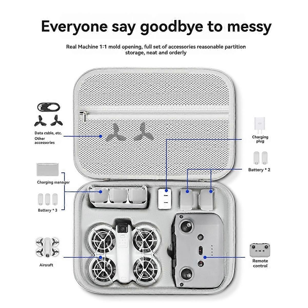 For Neo Shoulder Bag - PU Controller Storage Case, Hardshell Handbag for Drones and Accessories
