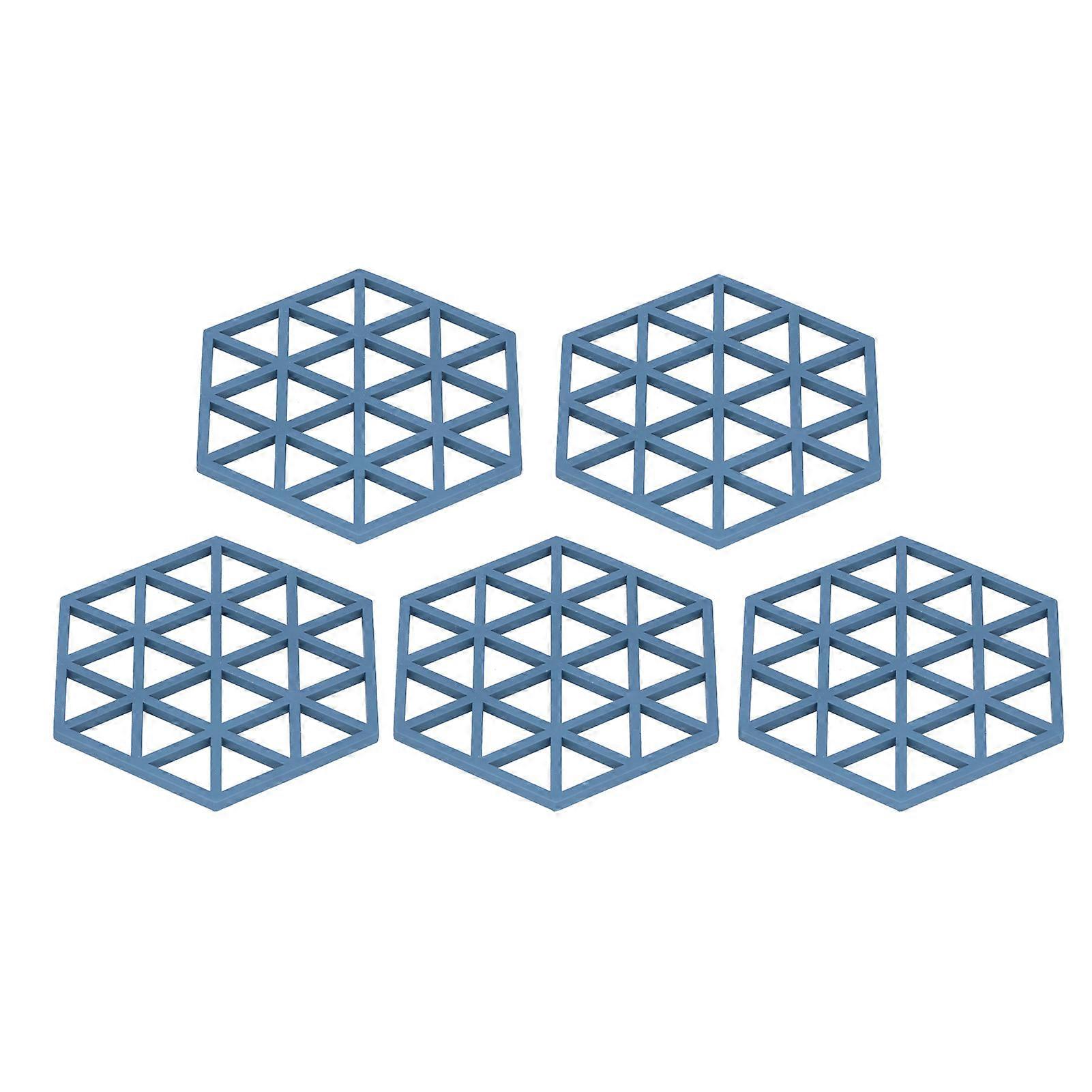 Table Mats, Geometric Hex Shape, Silicone