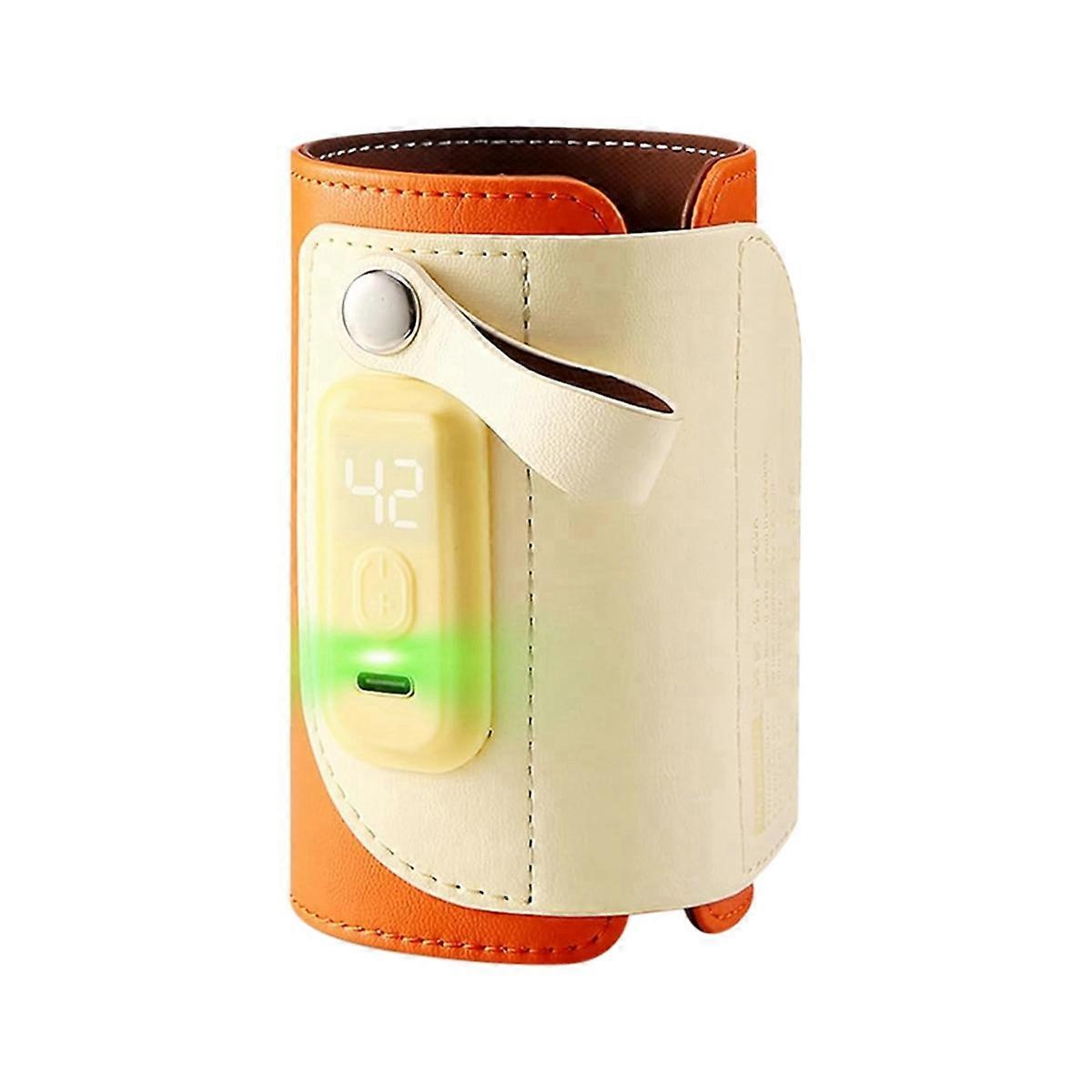 Portable Bottle Warmer, Baby Bottle Insulation Case with Fast Charging and LED Display for Home/Family Travel US Plug