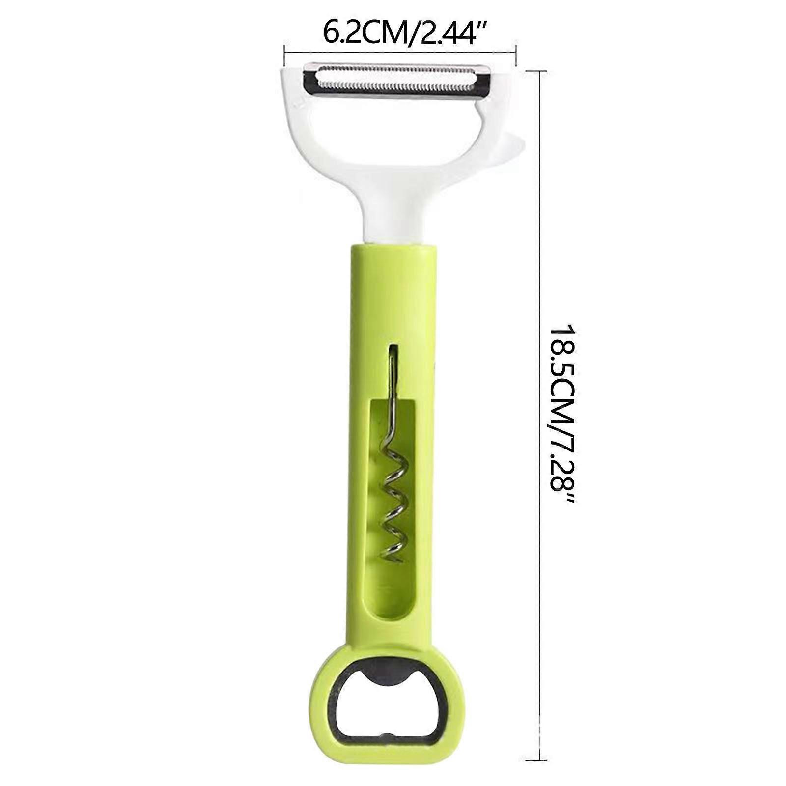 Kitchen Tools In Double Head Peeler Multifunction Fruit Scraper Beer And Wine Bottle Opener LL