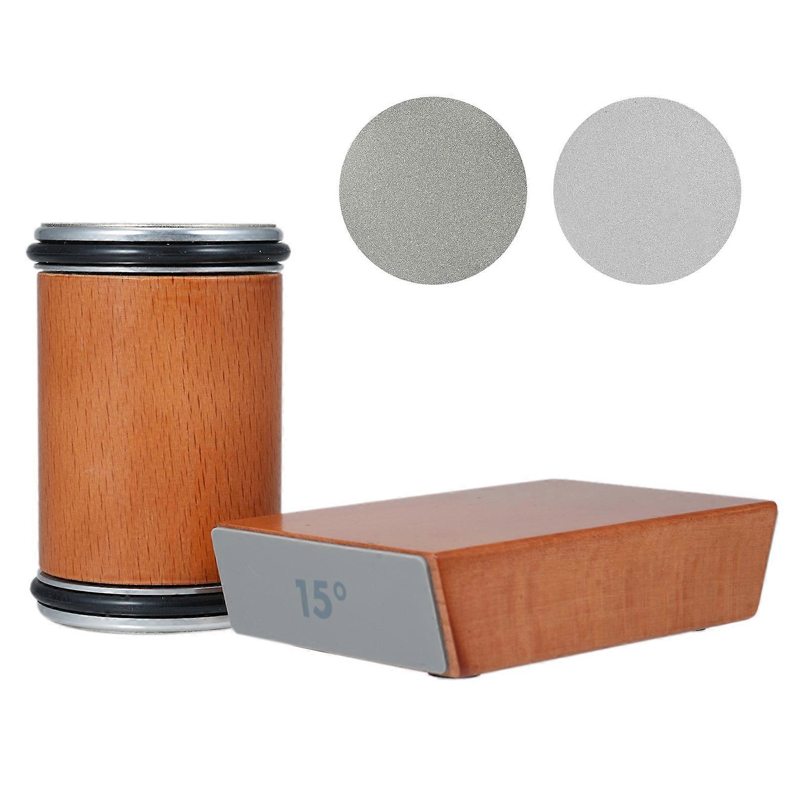 Knife Sharpener Tool Rolling Knife Sharpeners Kit Kitchen Knivies Sharpener with 2 Grinding Blocks Knife Sharpening with 15 and 20 Degree