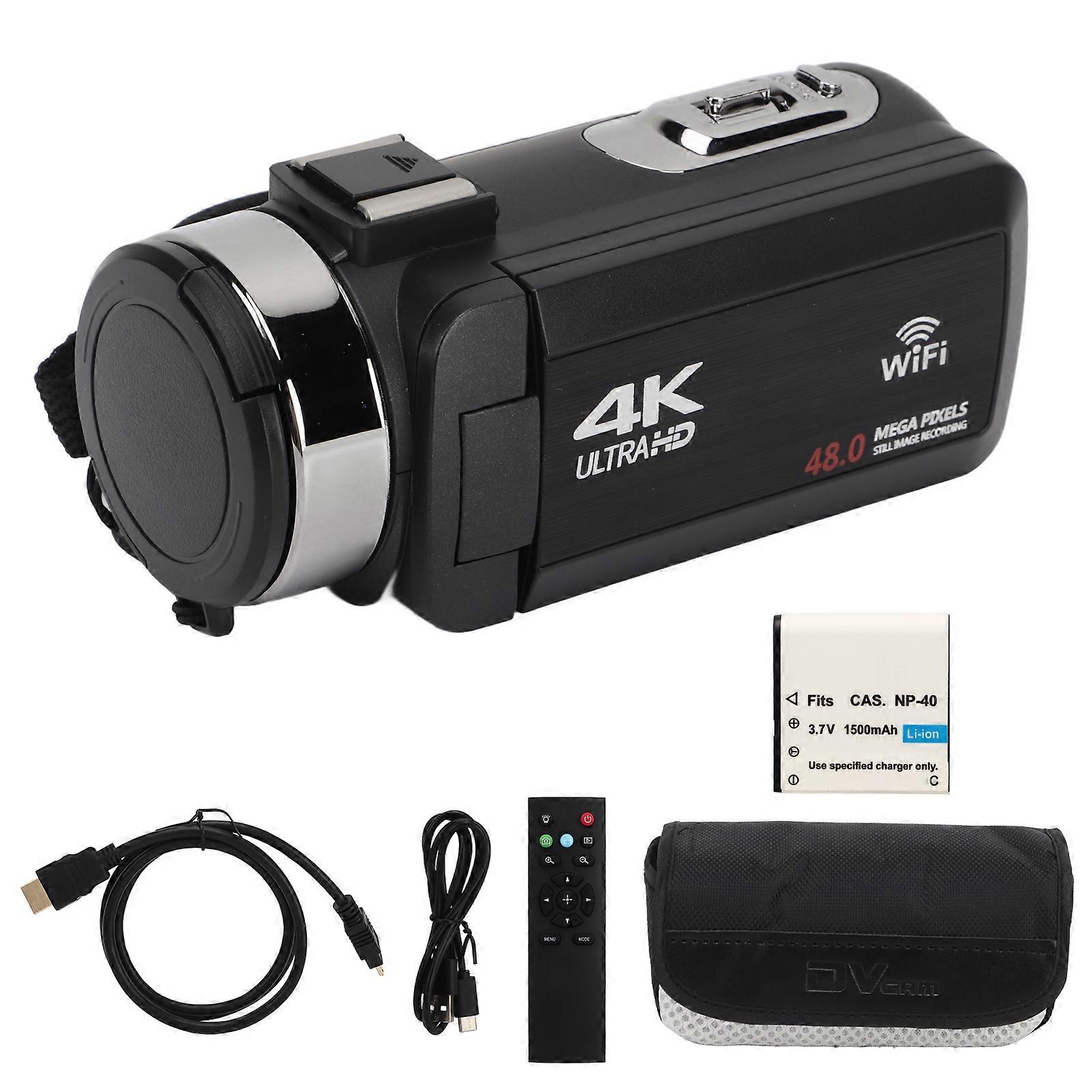 4K 48MP Ultra HD Video Camera Camcorder 3.0 Inch IPS Screen 18x Digital Zoom Digital Video Camera with Remote Control AF1