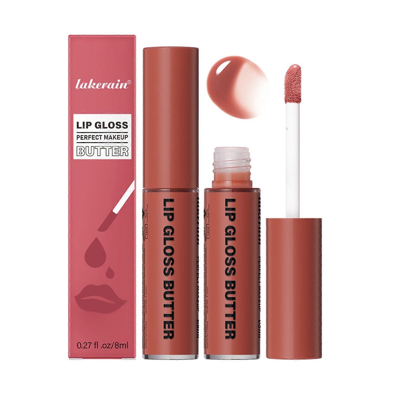 Lightweight and Non Sticky Lip Gloss Butter with Soft Brush Head Moisture Lips Perfect for Everyday Wear I