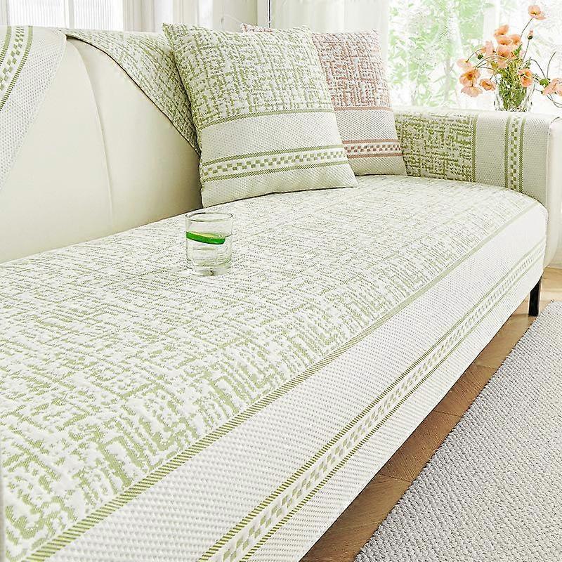Cool Feeling Ice Silk Sofa Cushion Summer Simple Premium Feeling Universal Cool Seat Cushion Non-slip Sofa Cover Rattan Seat