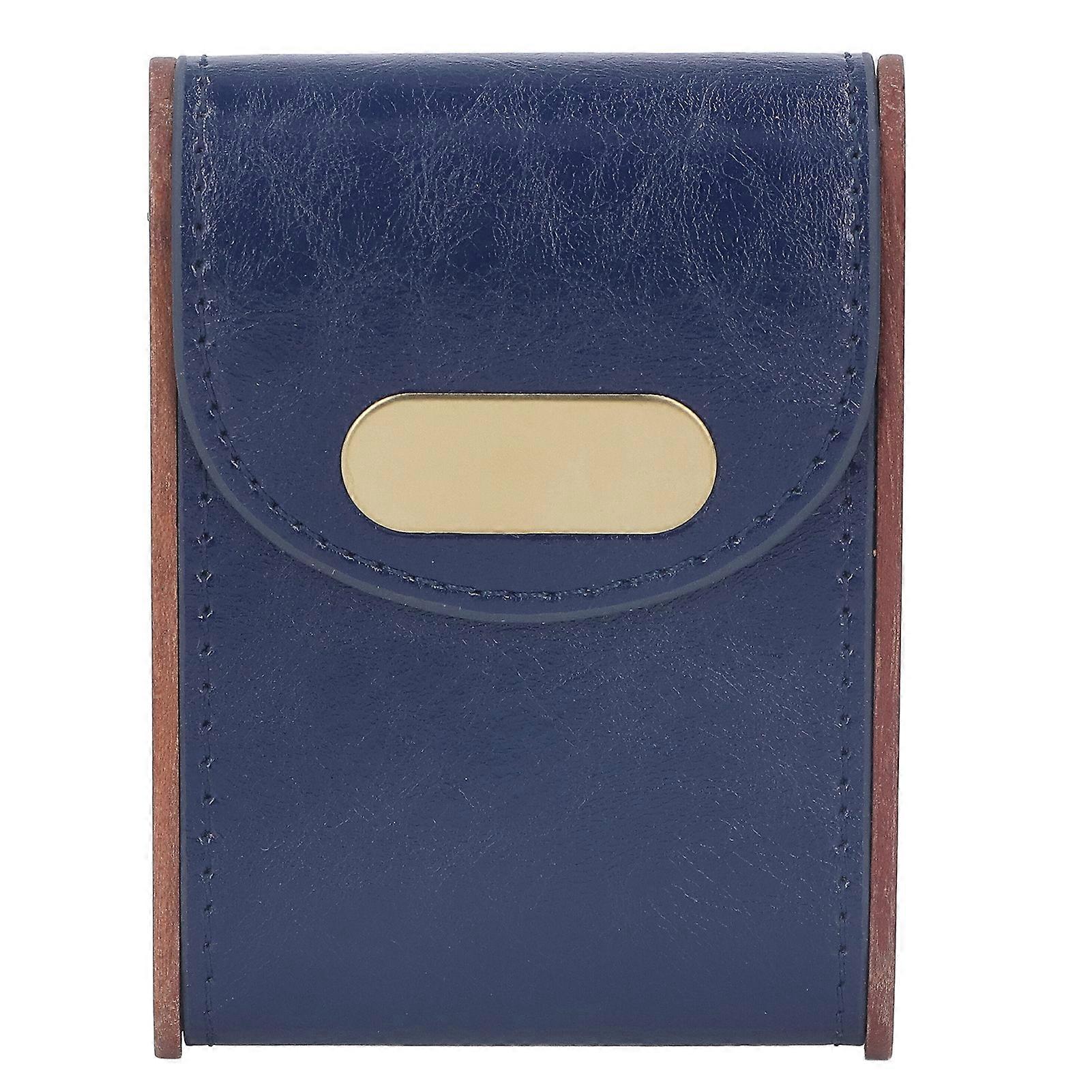 Elegant Cigar Case, Solid Wood & PU Leather Cigar Protector