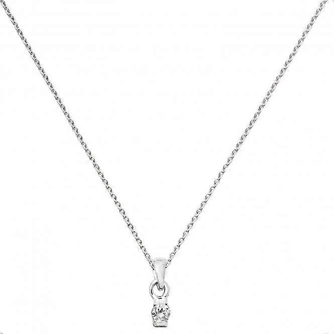 Acotis Silver Pendant On Chain Zirconia G3267