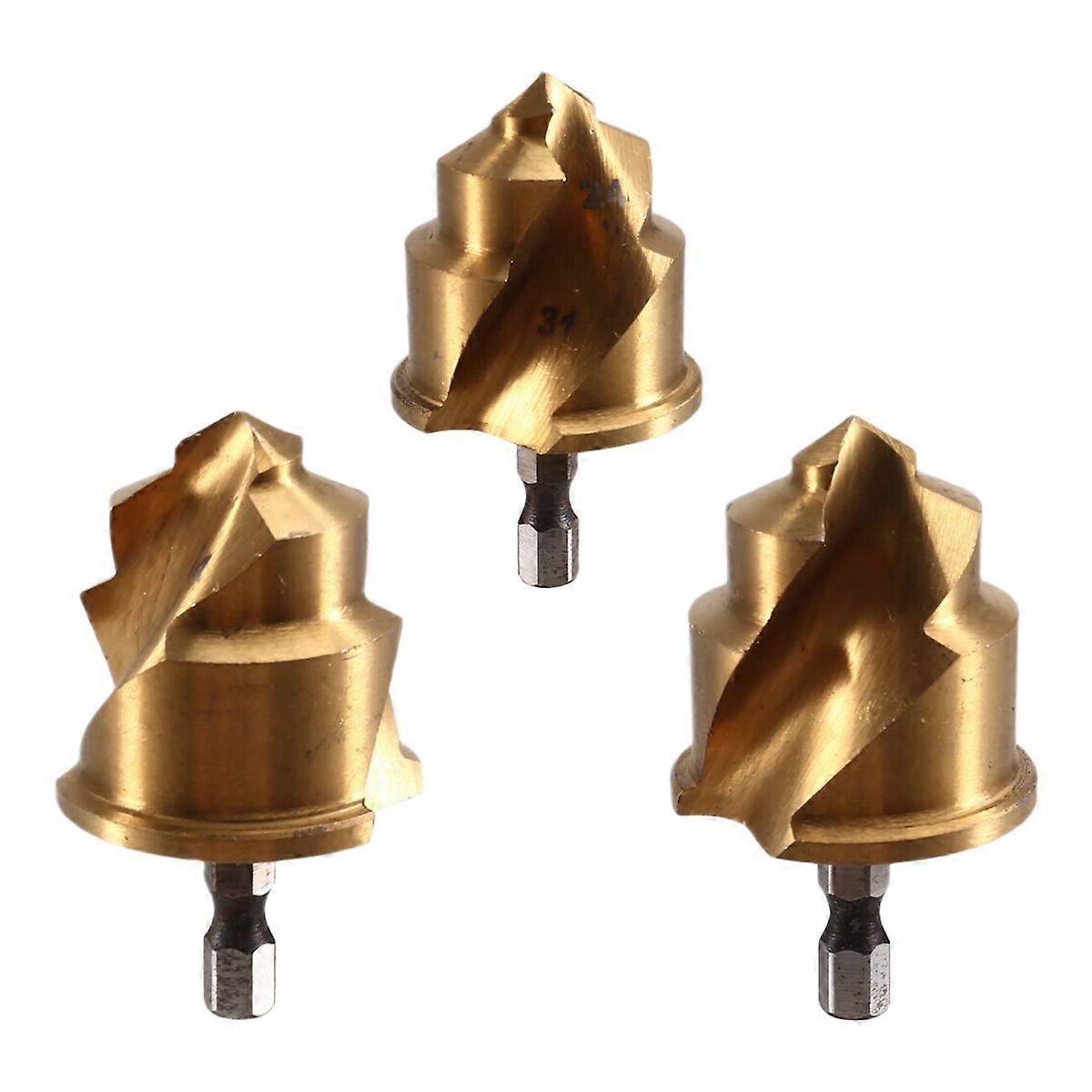 3pcs 20/25/32mm Step Drill Bit with Limit Swivel Groove