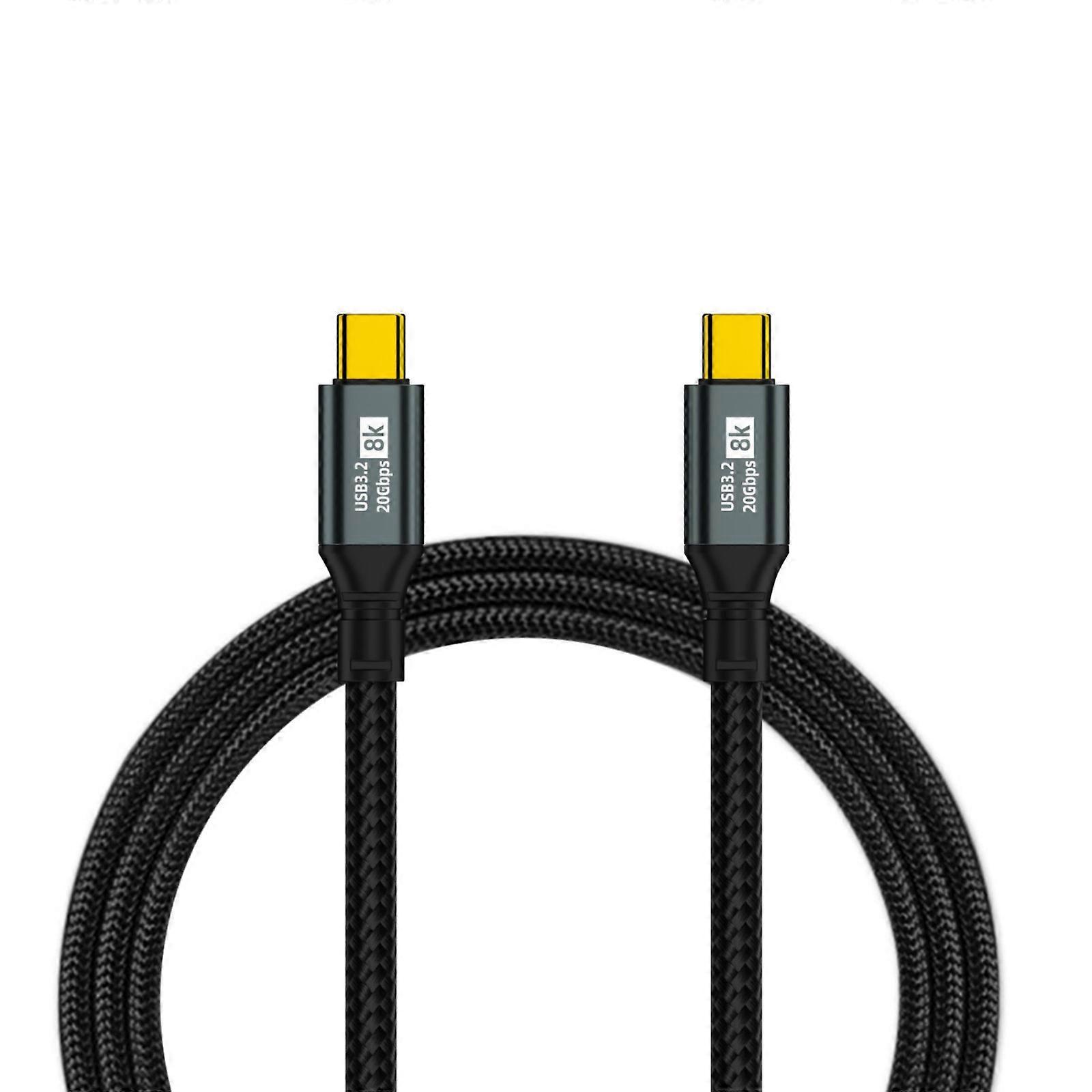 Type C 3.2 Full Function Cable 100W Fast Charging 20Gbps Data Transfer 8K Display Output for Laptops and Smartphones