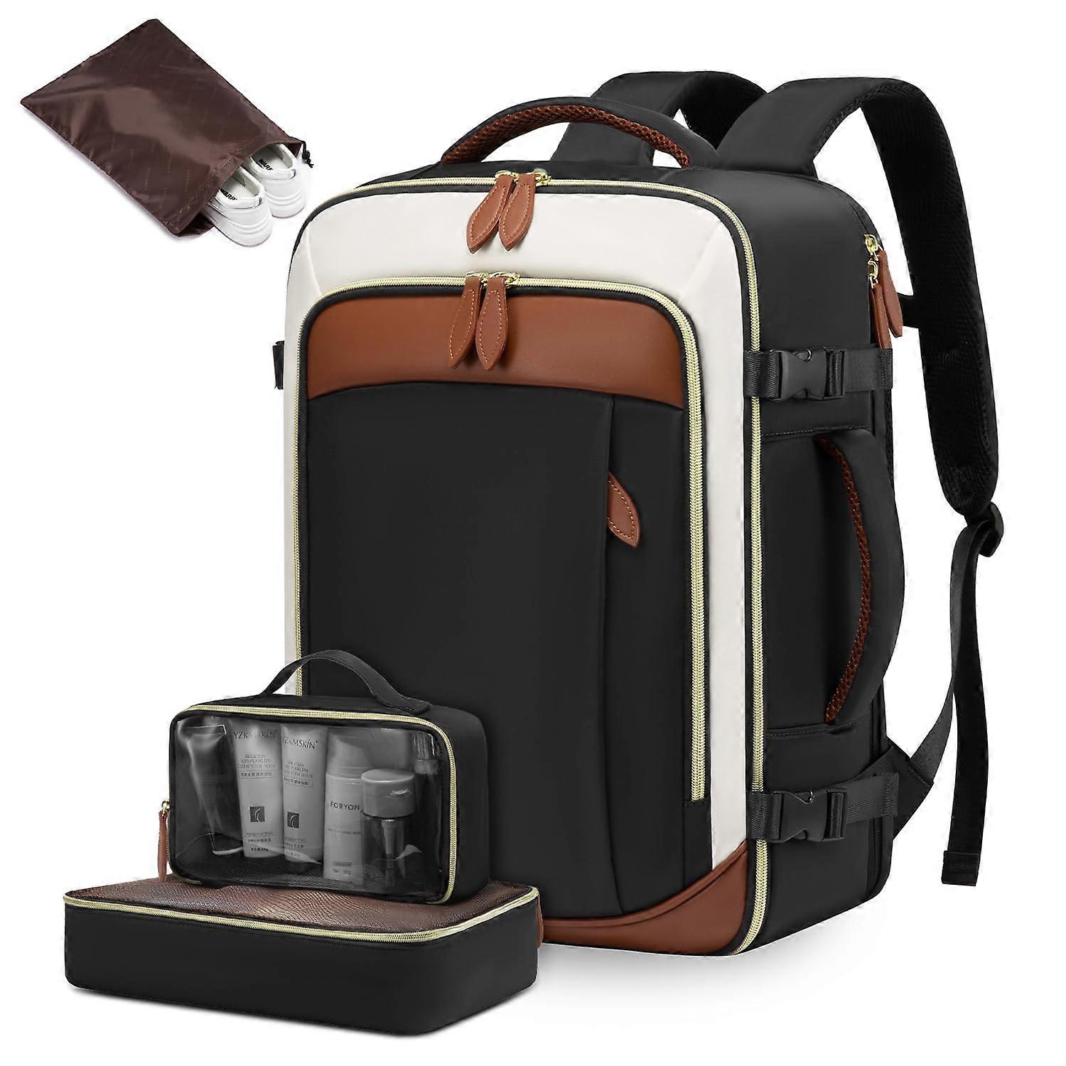 Water-Resistant Travel Backpack for Weekend Overnight Use, Lightweight Daypack with Multiple Compartments and Adjustable Straps