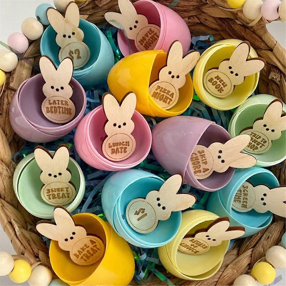 Easter Tokens Easter Reward Tokens, Wooden Egg Prize Sets B