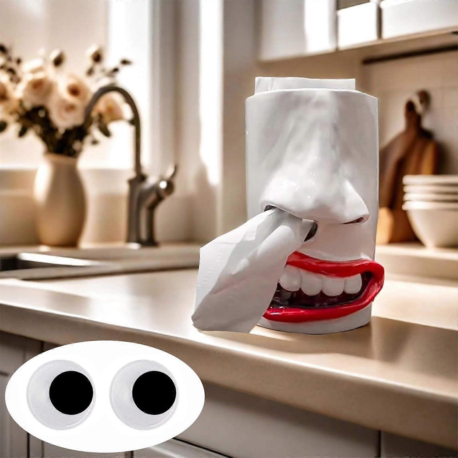 Funny Face Tissue Holder for Car and Bathroom, Cute Design, Durable Material, Universal Size, Convenient and Functional