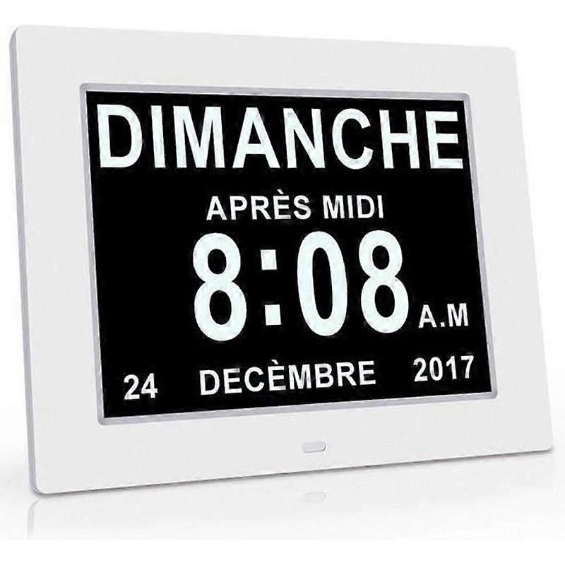 Clock - Unspecified - 8 inches - Adjustable alarm - Automatic dimming - For seniors and children