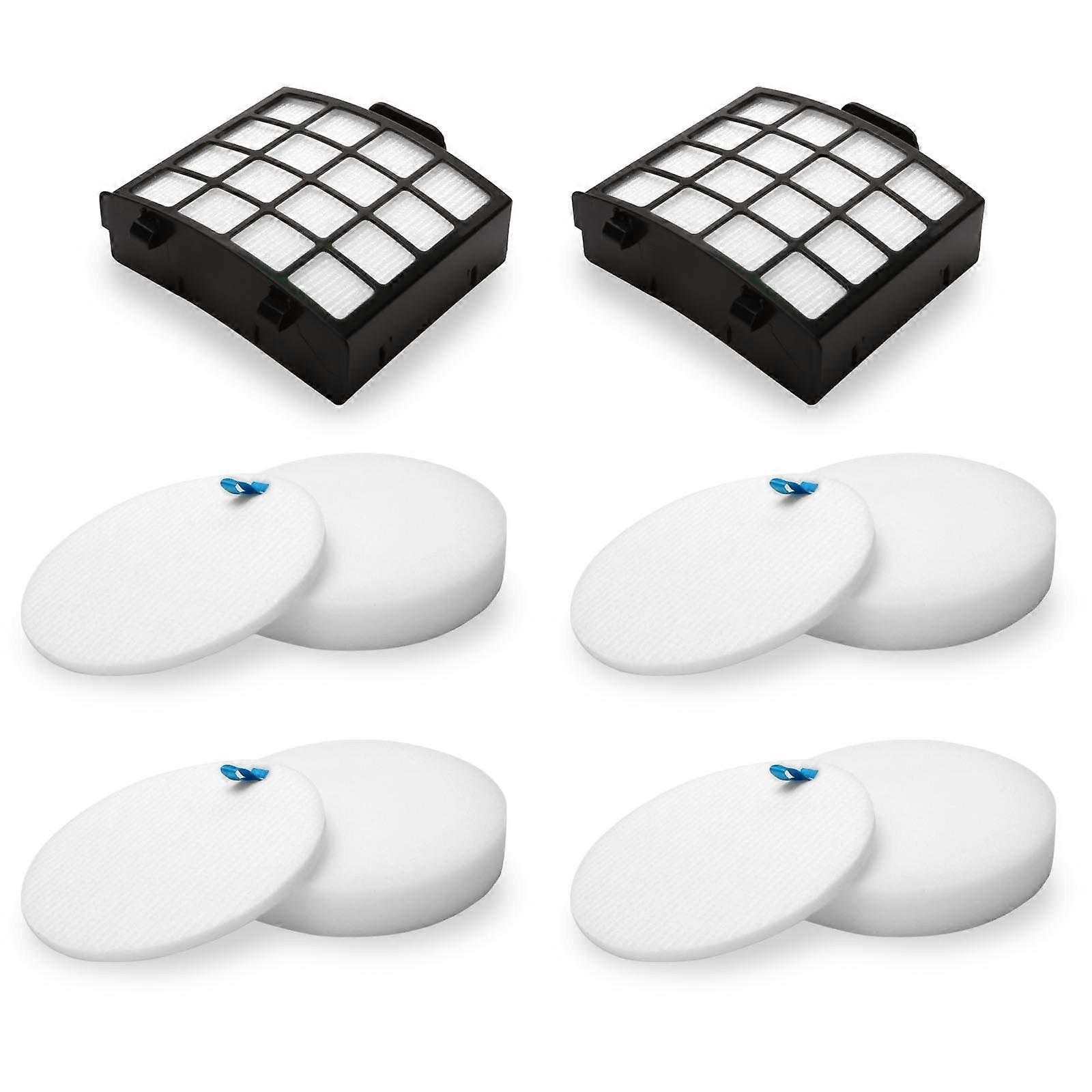 AZ2002 Vacuum Filter Replacement Kit for Shark Vertex DuoClean AZ2000, AZ2000W, AZ2002, 2 Post-Motor, 4 Foam Felt Filters