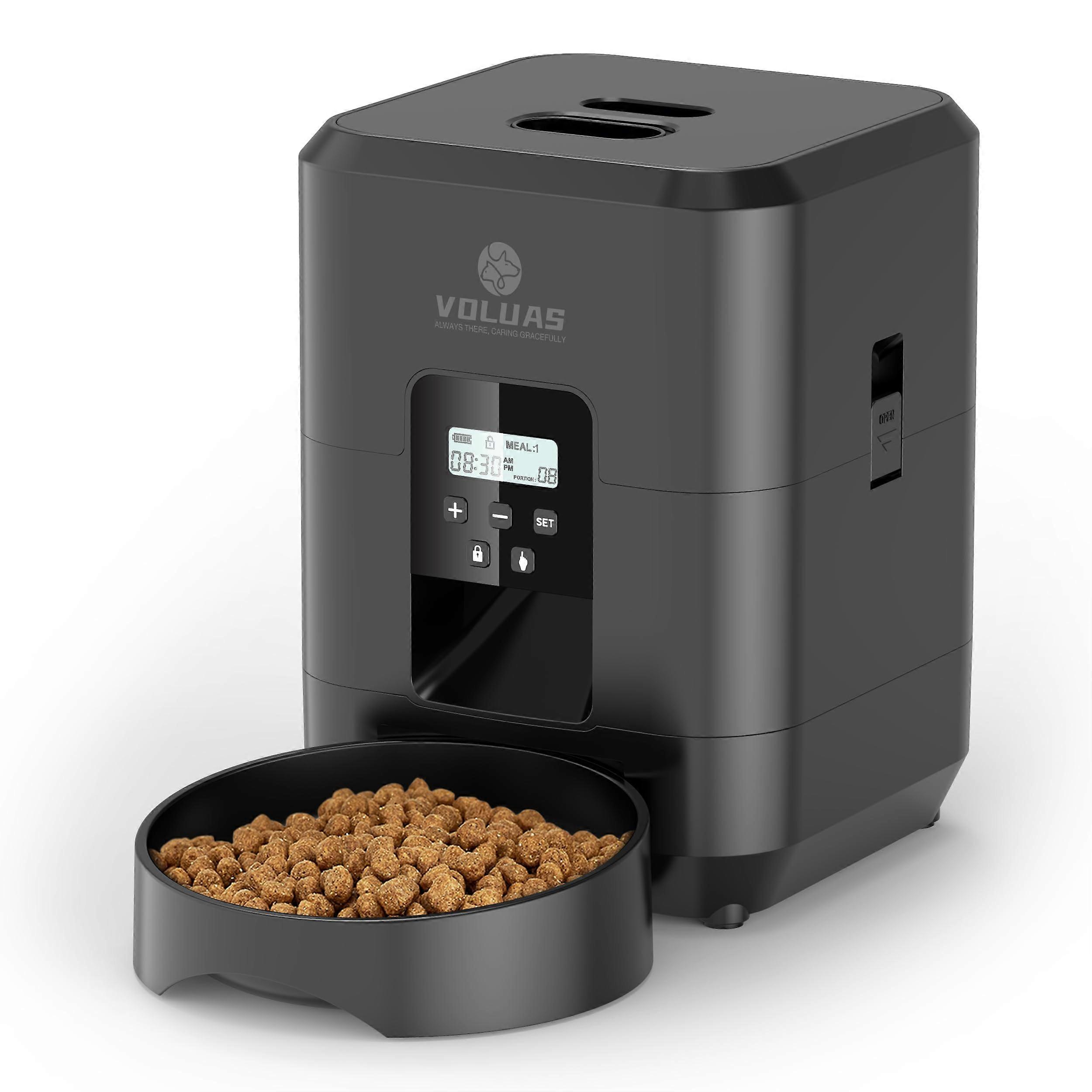 Automatic Cat Feeder with 2L Capacity - Timed Pet Food Dispenser for Cats and Dogs, Dry Food Memory Function Feeder