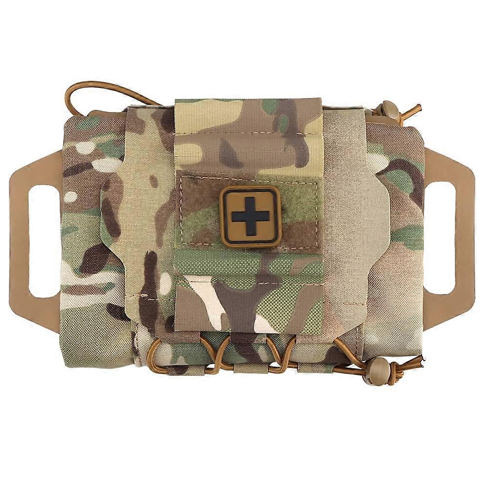 Molle Medical IFAK First Aid Pouch Empty for Duty Belt Micro Mini EMT Pouch Trauma Kit Med Roll Carrier Hypalon Handle Two-Piece System
