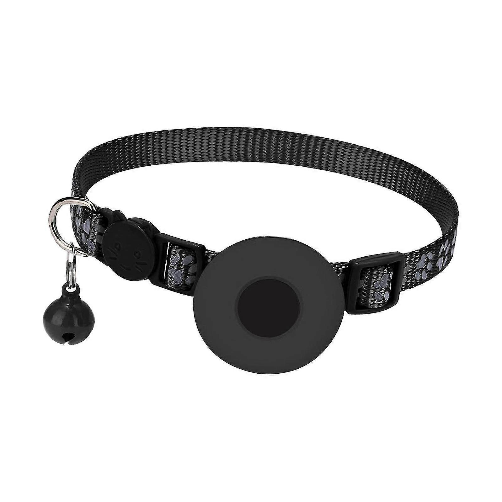 Cat Collar with Waterproof Tracker Holder Reflective Breakaway Kitten Collar Blue