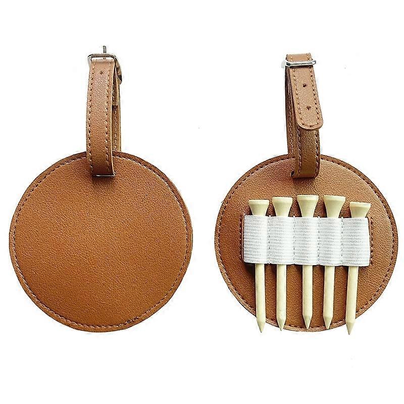 Waist Hanging Golf Spike Bag Single-sided Brown