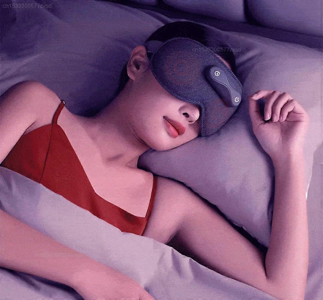 Graphene Heated Eye Mask - Full Shading Relaxing Sleep Aid, Light Gray, Travel-friendly, 5v, 110g